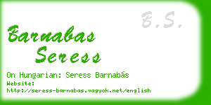 barnabas seress business card