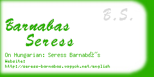 barnabas seress business card